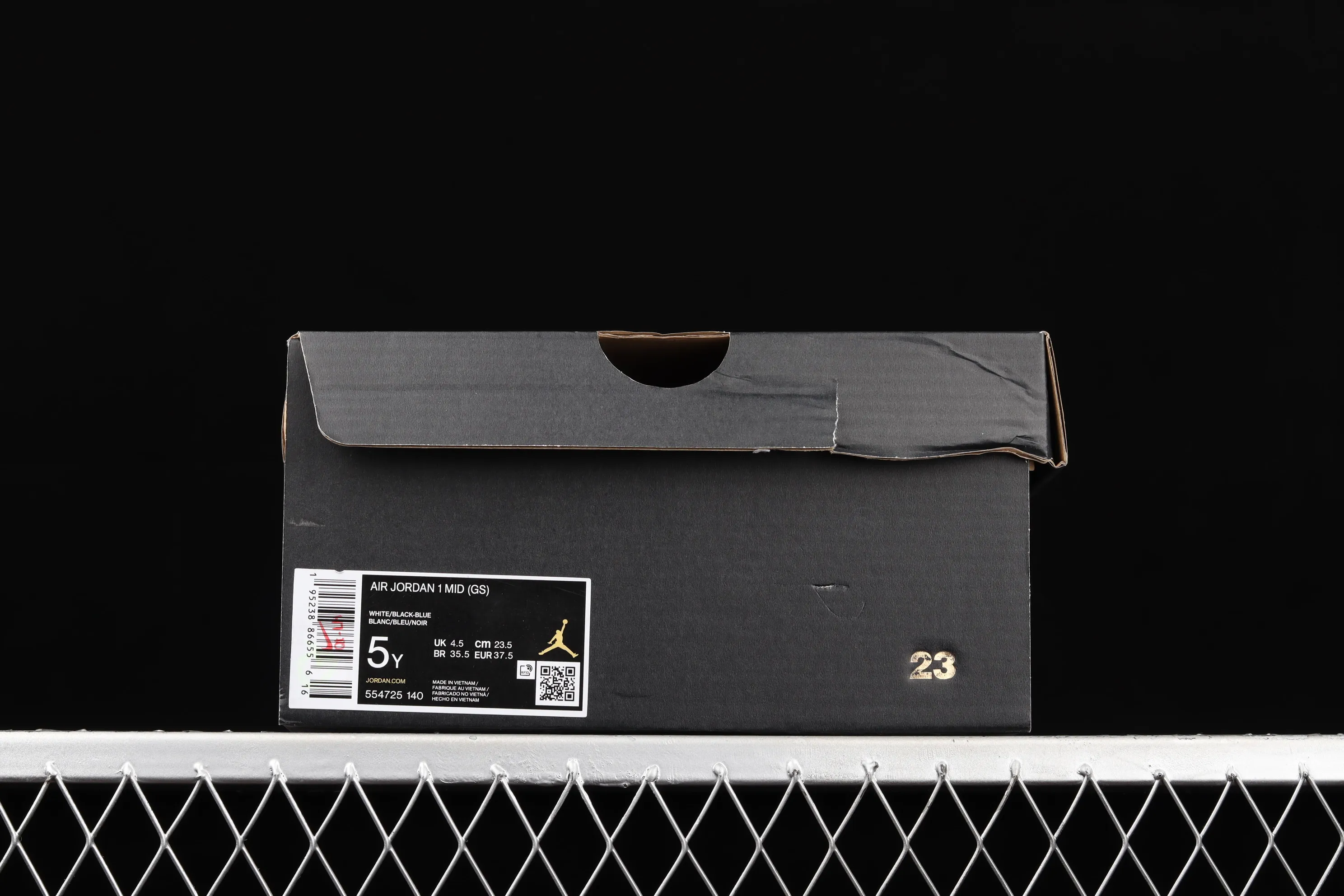 All categories Air Jordan Jordan series basketball shoes Air Jordan 1 Mid Air Jordan 1 Mid AJ1 Joe 1 black and white blue panda mid-top cultural basketball shoes 554725-140